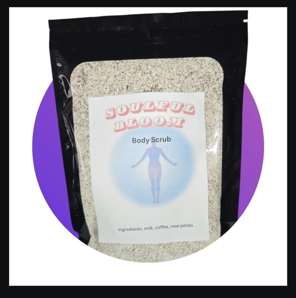 Soulful Bloom Body Scrub Over 1/2lb! Moisturize, Exfoliate, Promote Skin Health - Picture 1 of 5